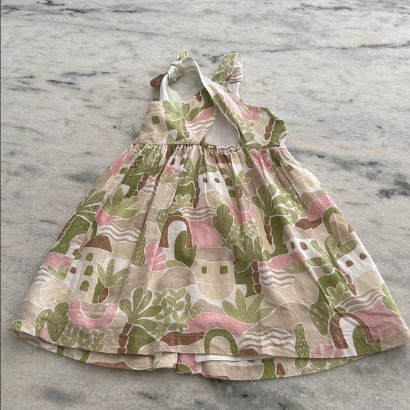 Mayoral Resort Pink & Green Tropical Printed Dress - Picture 7 of 7